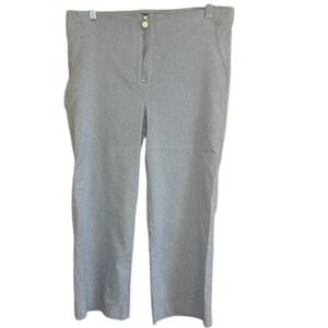 Verve Blues Women's Zip Up Light Blue Stretch Capri Pants 10